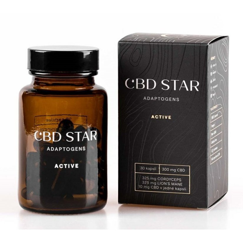 CBD Star Léčivé houby s CBD - Aktivní adaptogeny, 30 kapslí