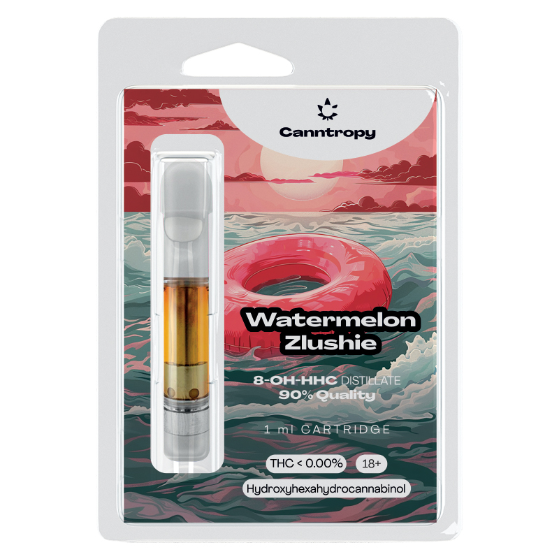 Canntropy 8-OH-HHC Cartridge Watermelon Zlushie, 8-OH-HHC 90% kakovost, 1 ml