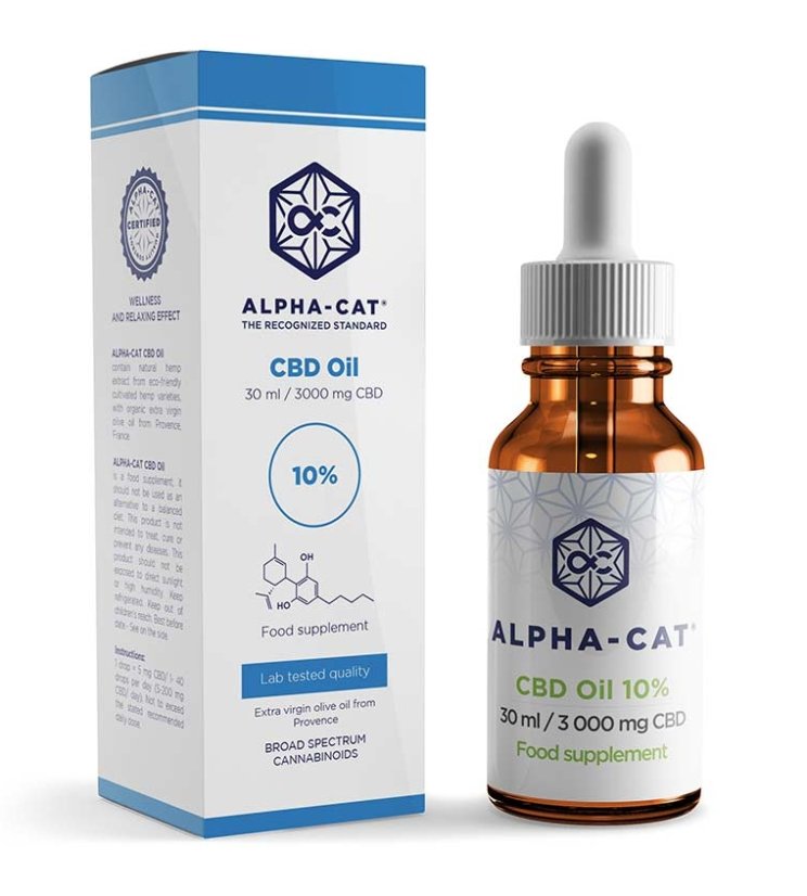 Alpha-CAT Huile de CBD 10%, 30 ml, 3000 mg