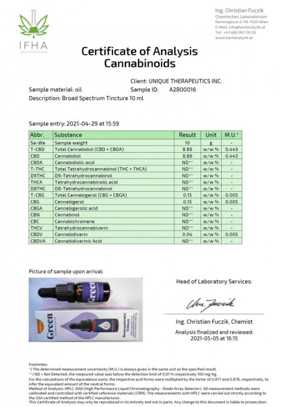 Green Pharmaceutics Plaša spektra tinktūra, 10 %, 1000 mg CBD, 10 ml