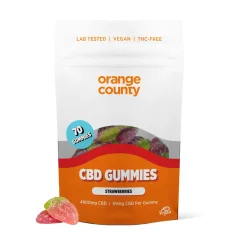 Orange County CBD-gummis jordgubbar, 70 st, 1600 mg CBD, 550 g