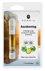 Hemnia Kartusche Awakening - 60 % CBG, 40 % CBD, Zitrone, Minze, grüner Tee, 1 ml