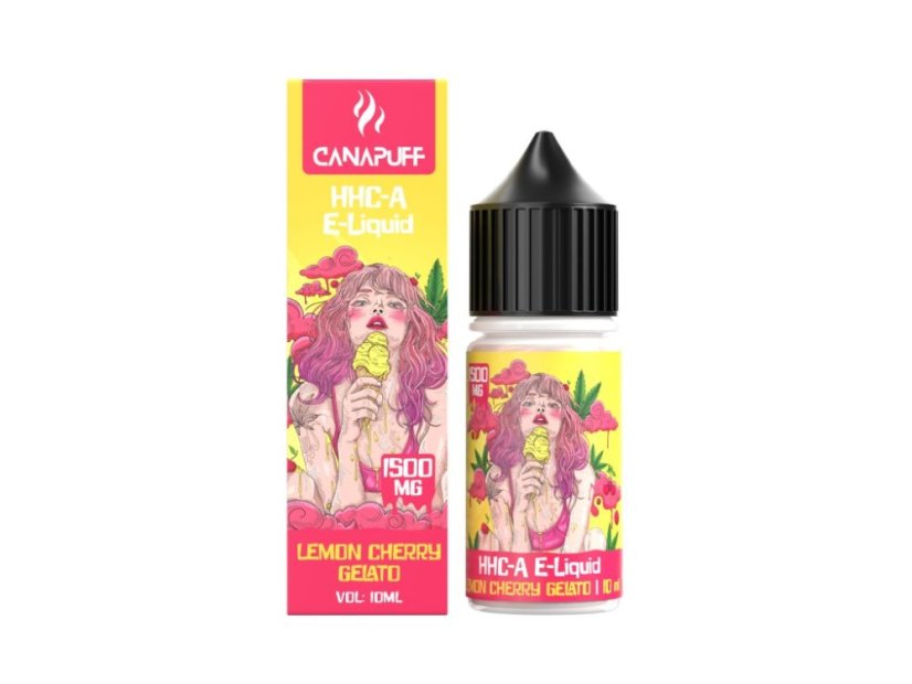 CanaPuff HHCA Flytande Citron Cherry Gelato, 1500 mg HHCA, 10 ml CanaPuff HHCA Flytande Citron Cherry Gelato, 1500 mg HHCA, 10 ml
