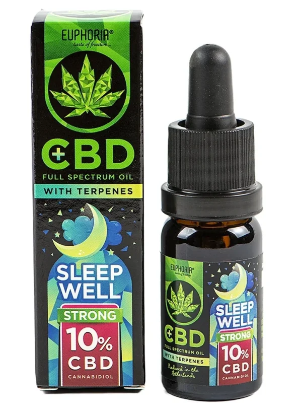 Euphoria CBD 10 % huile avec terpènes, 10 ml, 1000 mg - Dors bien