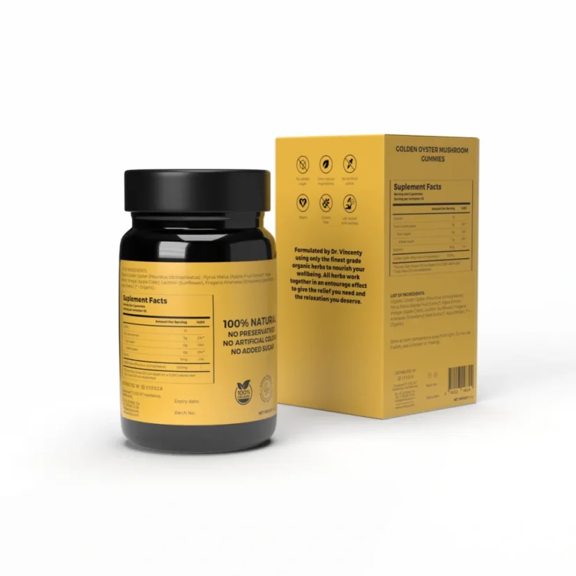 Endoca Gommes au pleurote doré, 50 mg de CBD, 30 pièces, 60 g