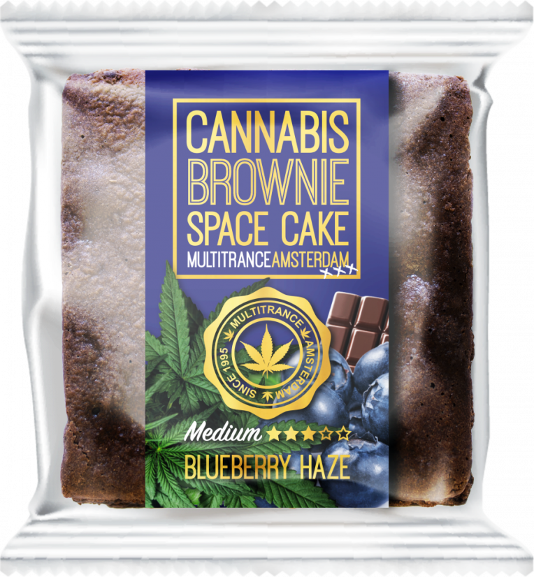 Cannabis Blueberry Haze Brownie (közepes sativa ízű) - karton (24 csomag), 2400 g