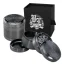 Black Leaf concasor " Deep Engraving ", 4-piece, gri, 62 x 58 mm