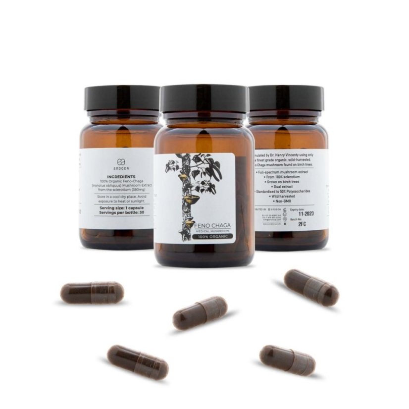 Endoca Feno Chaga Bio, 30 gélules