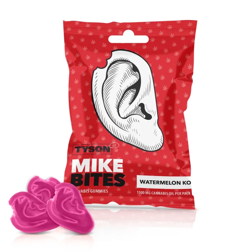 Tyson 2.0 Mike's Bites Melancia KO gomas de cannabis, 50 g