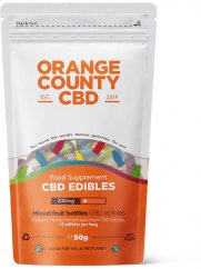 Orange County CBD Lahvičky, cestovní balení, 200 mg CBD, 12 ks, 50 g