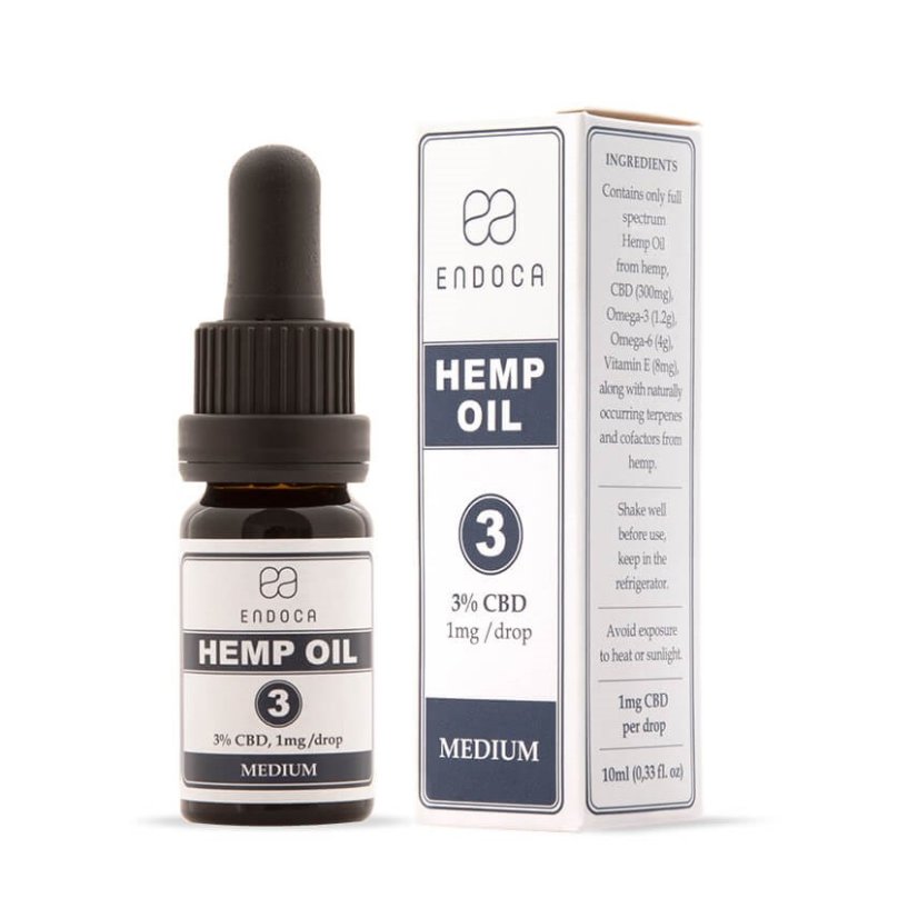 Endoca Aceite de cáñamo 300 mg CBD (3%), 10 ml