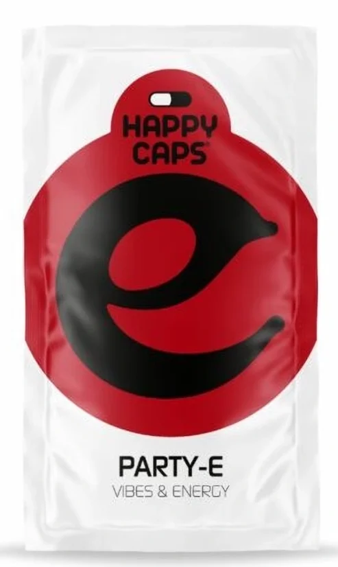Happy Caps Party E - Gélules énergisantes et stimulantes, (complément alimentaire), 4 g
