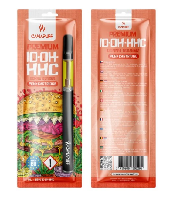 CanaPuff 10-OH-HHC-penna + patron Donny Burger, 10-OH-HHC 95 %, 1 ml
