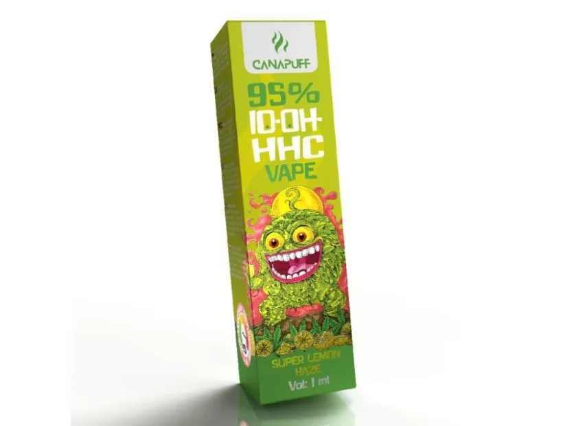 CanaPuff 10-OH-HHC ühekordne Vape Pen Super Lemon Haze, 10-OH-HHC 95%, 1 ml