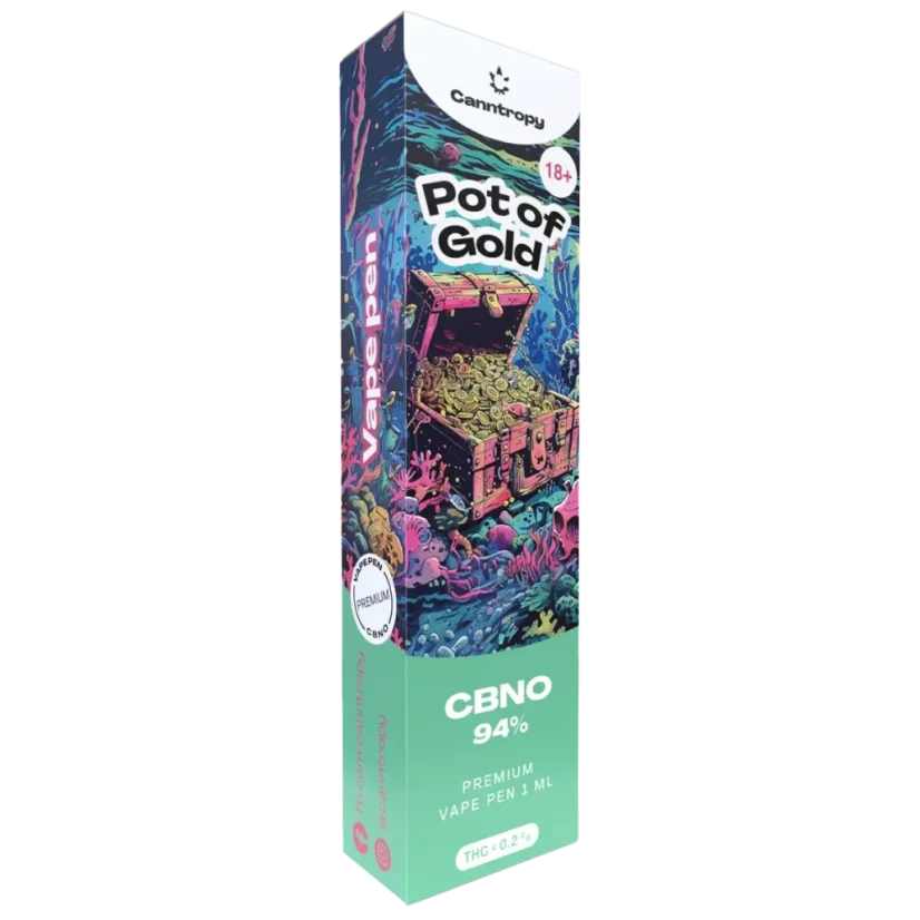 Canntropy CBNO enkratno elektronsko pisalo Pot of Gold, CBNO 94% čistosti, 1 ml