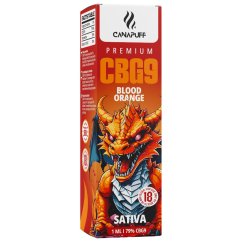 CanaPuff Enostavno vape pero z barvo krvave pomaranče, 79 % CBG9, 1 ml