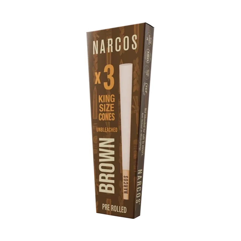 Narcos King Size Cones Brown Edition 109 mm, 3 pcs