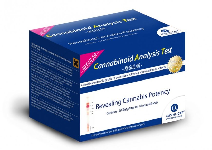 Alpha-CAT Kanabinoidų analizės testas – REGULAR rinkinys