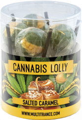 Piruletas de caramelo salado de cannabis - Caja de regalo (10 piruletas), 24 cajas en caja, 4320 g