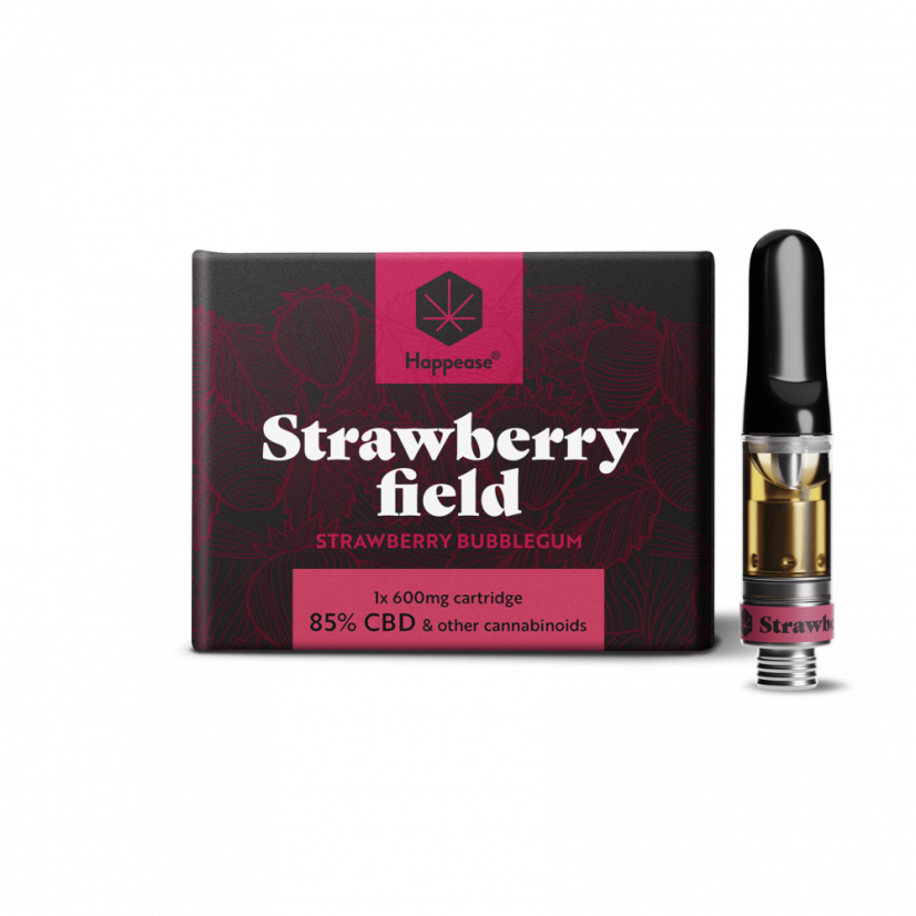 Happease Cartucho de CBD Strawberry Field 600 mg, 85 % CBD, 0,5 ml
