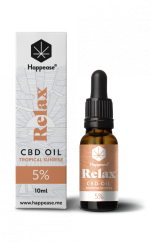 Aceite de CBD Happease Relax Tropical Sunrise, 5% CBD, 500 mg, 10 ml