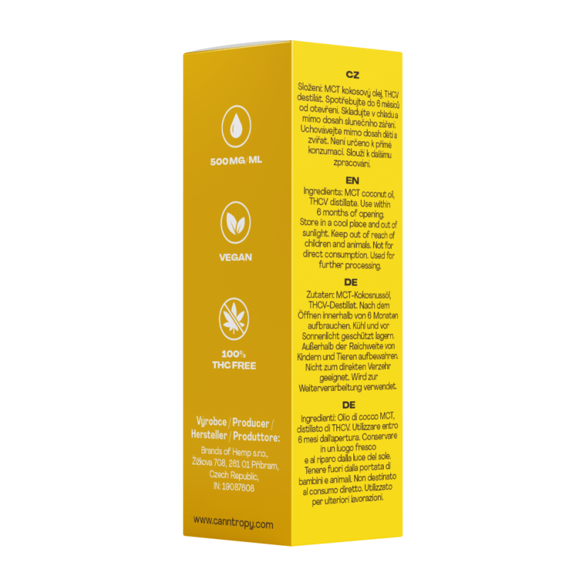 Canntropy THCV Premium Cannabinoidöl – 5 %, 500 mg, 10 ml
