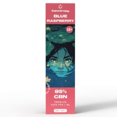 Canntropy CBN Vape Pen Blue Raspberry, 1ml, 95% CBN - Display Box 10 st