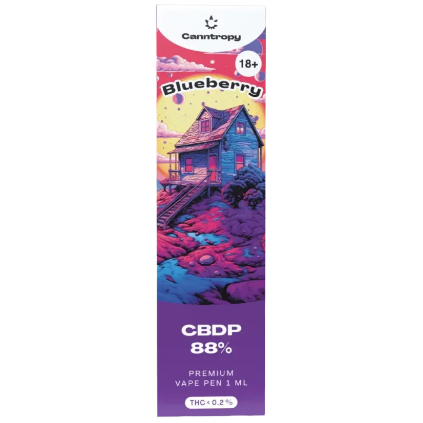 Canntropy CBDP Vape Pen Blueberry, CBDP 88% kakovosti, 1 ml