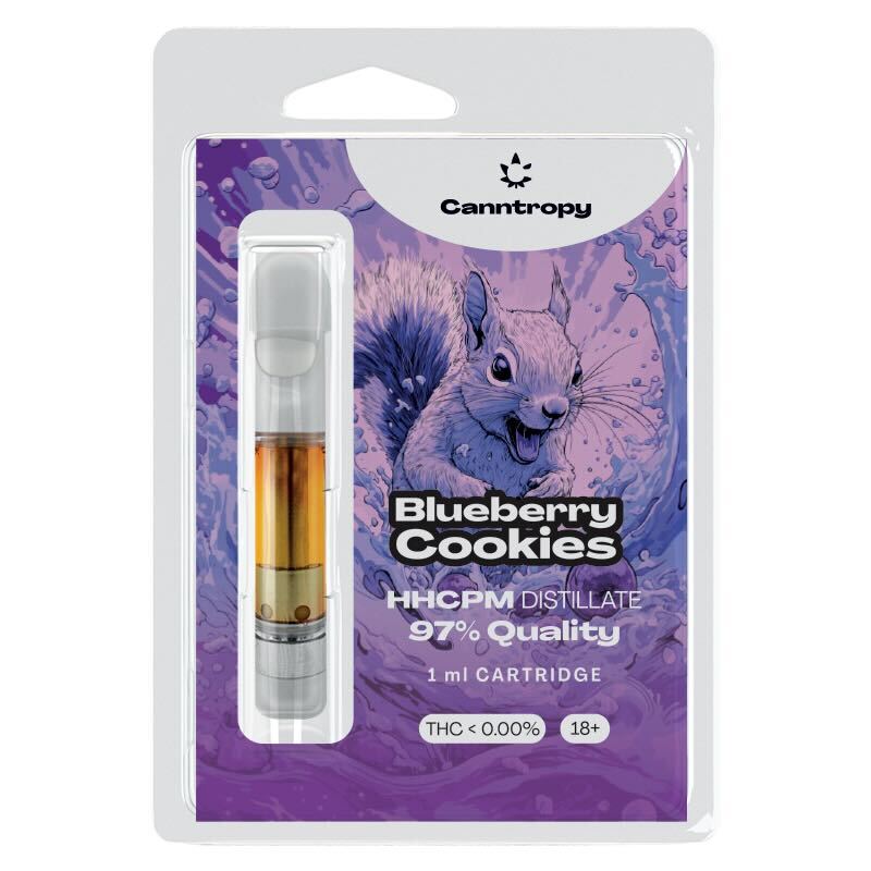 Cartouche Canntropy HHCPM Blueberry Cookies, HHCPM qualité 97%, 1 ml