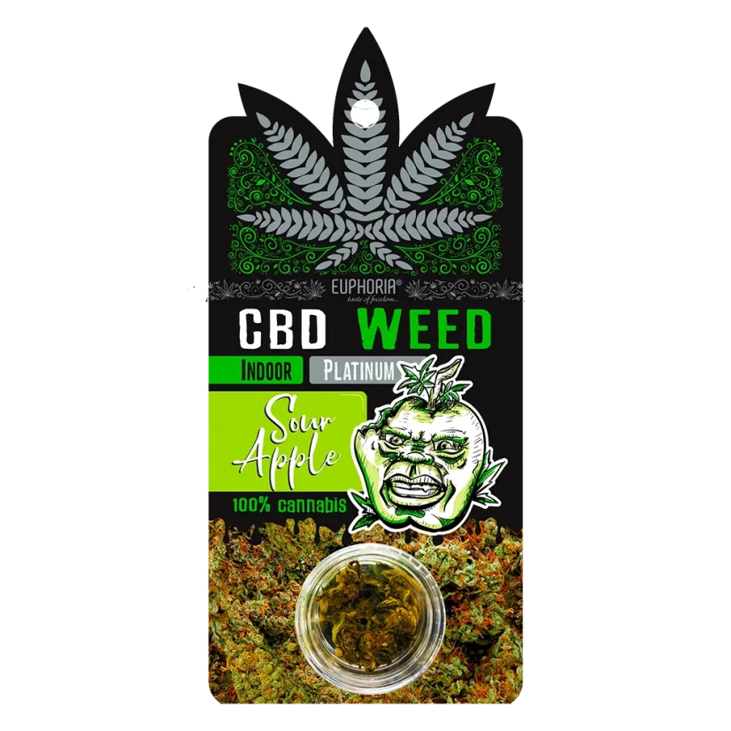 Euphoria CBD Weed Platinum Sour Apple, 0,7 g