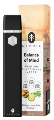 Hemnia Premium Functional Vape Pen Blance of Mind - 40 % CBD, 40 % CBG, 20 % CBN, ginseng, lemon balm, rosemary, 1 ml