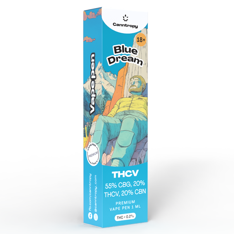 Canntropy Stylo Vape THCV Blue Dream, 20 % THCV, 60 % CBG, 20 % CBN, 1 ml