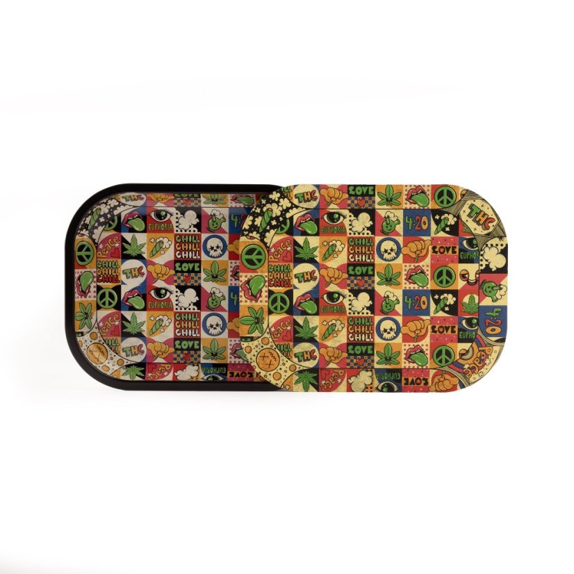 Euphoria Set de tăvi mici pentru rulouri cu capac magnetic Groovy - 180 x 140 mm