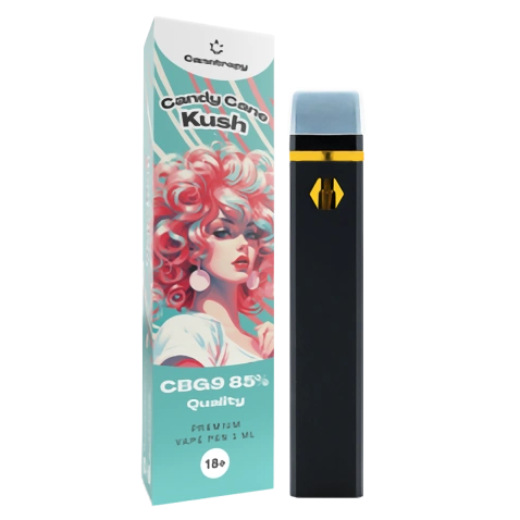 Canntropy CBG9 Wegwerp Vape Pen Candy Cane Kush, CBG9 85% kwaliteit, 1 ml