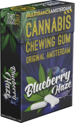 Cannabis Blueberry Haze närimiskumm (suhkruvaba), 24 g