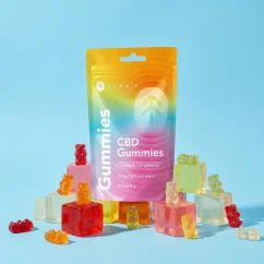 Hemnia CBD Gummibärchen, Kirsche, Kiwi, Ananas, Erdbeere, 500 mg CBD, 100 Stück x 5 mg, 225 g