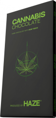 HaZe Cannabis Dark Chocolate com sementes de cânhamo - Caixa (15 barras)