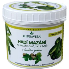 Herbavera Pomada de cobra com cânhamo e castanha 500 ml