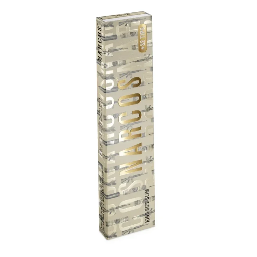 Narcos Papel de liar King Size Slim de edición limitada + boquillas - diseño aleatorio