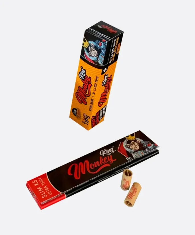 Monkey King KSS Foi pentru rulat cu filtre pre-rulate, 1 carnet