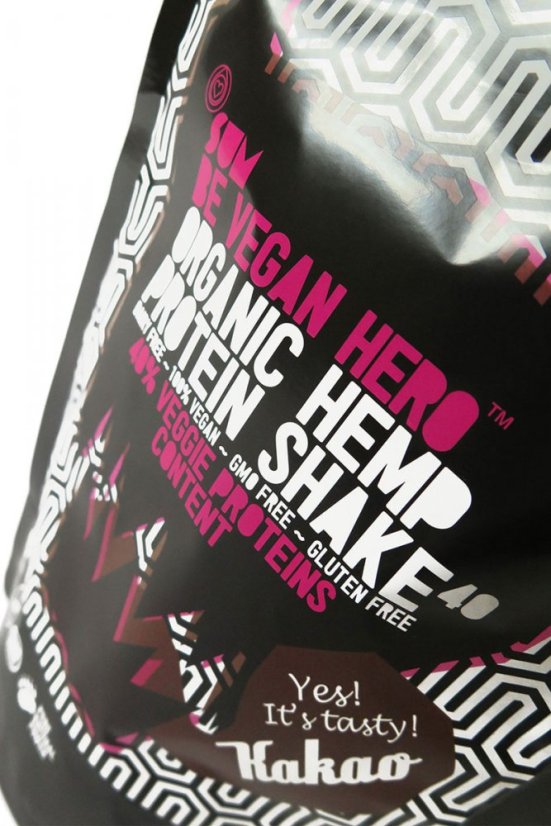 SUM Shake de protéines de chanvre Be Vegan Hero cacao, 500 g