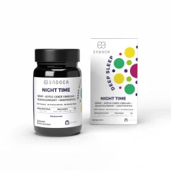 Endoca CBD Gummies Night Time, 25 mg CBD, 25 mg CBN, Blackcurrant flavour, 30 pcs, 60 g