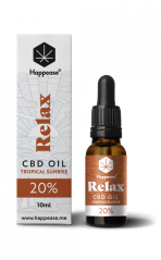 Happease Relax CBD Oil Tropical Sunrise, 20% CBD, 2000 მგ, 10 მლ