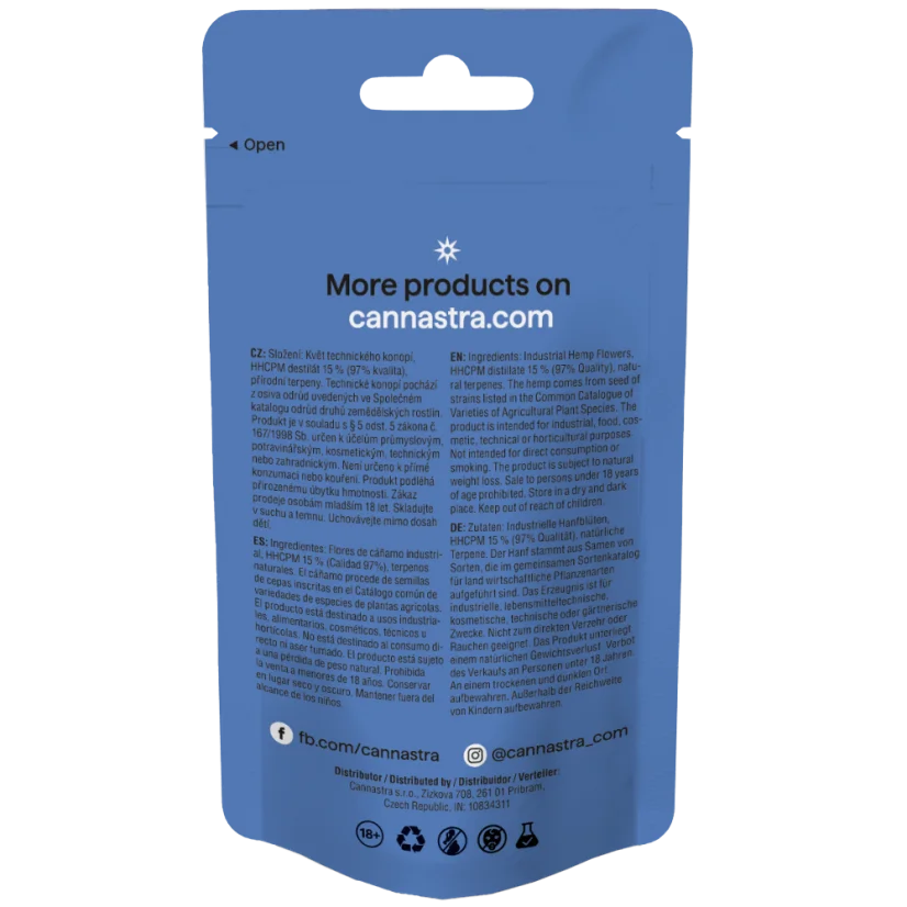 Cannastra HHCPM Flower Cosmic Blackout 97% Quality, 1g - 100 g