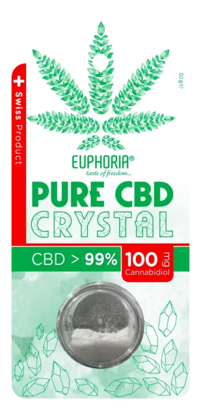Euphoria Pure CBD Crystal - 99 % (100 mg), 0,1 g