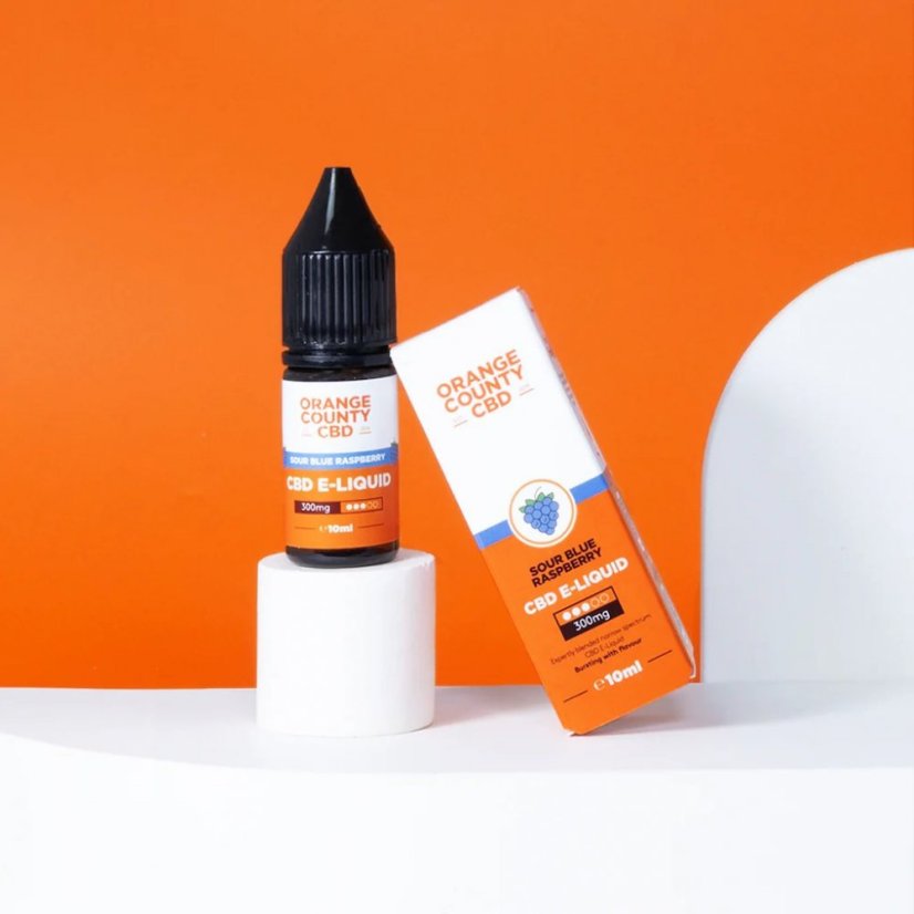 Orange County CBD E-Lichid Sour Blue Zmeura, CBD 300 mg, 10 ml