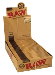 RAW ungebleichte kurze Papiere Grösse 1,25 inch (3,17 cm) - 24 Stück im Karton