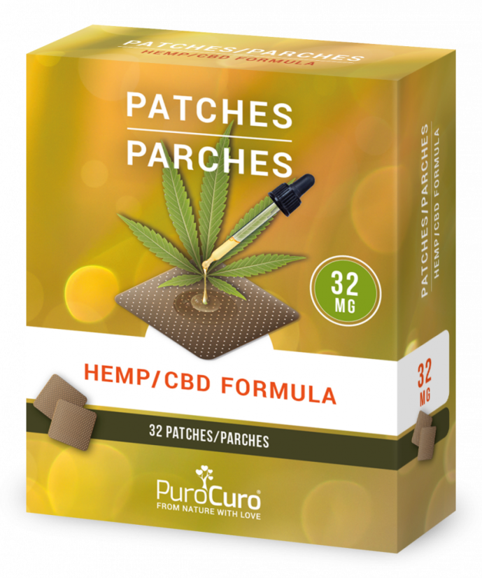 PuroCuro Hanf CBD Pflaster, 1024 mg, 32 ks x 32 mg, (33 g)