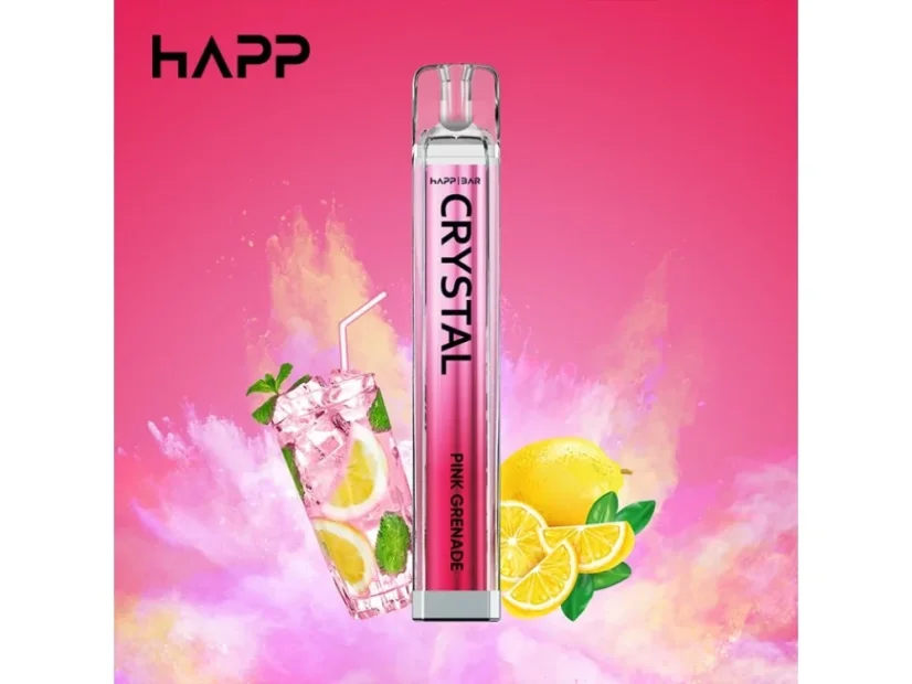 Happ Bar Crystal Vape Pen Pink Grenade, 2 ml