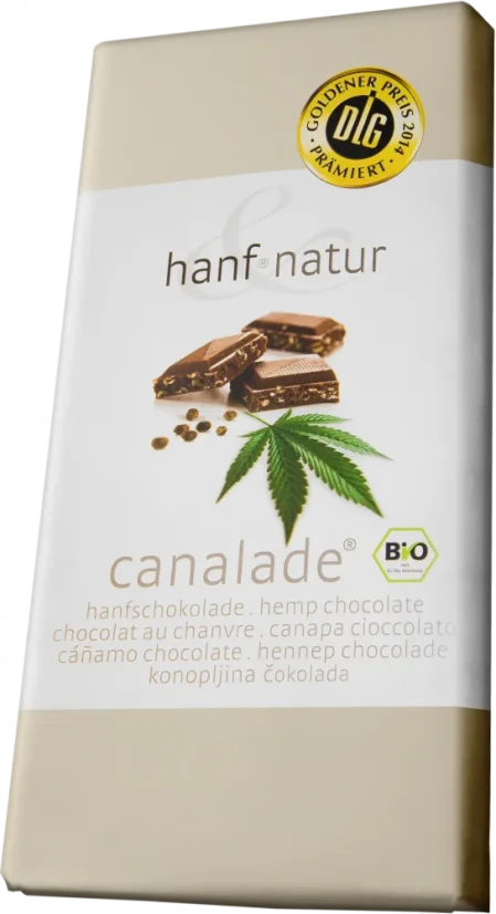 Chocolat au lait de chanvre biologique Canalade Bio - Carton (10 barres), 1000 g